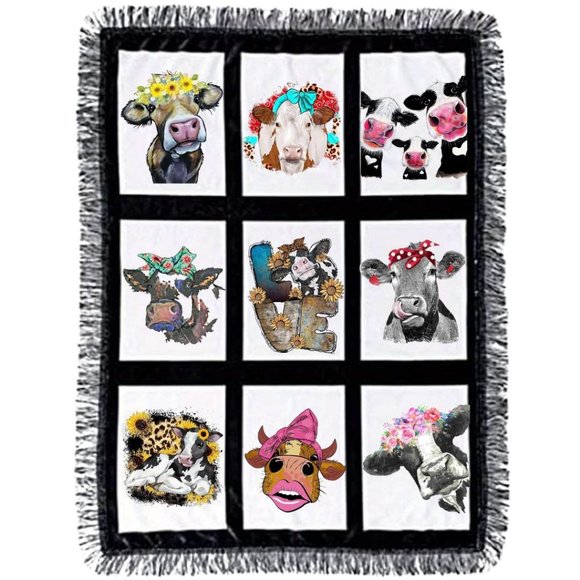 Cows Blanket 9 Custom Photo Throw Blanket - Picture 1 of 3